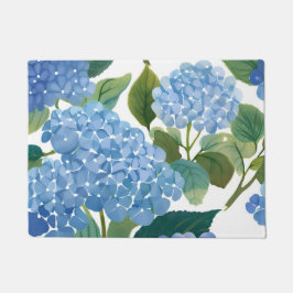 Blue Hydrangeas | Schöner Blumengarten Fußmatte