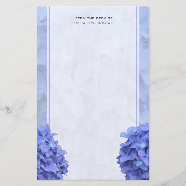 Blue Hydrangeas Stationery Briefpapier (Vorderseite)