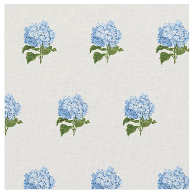 Blue Hydrangeas Stoff (Nahaufnahme)