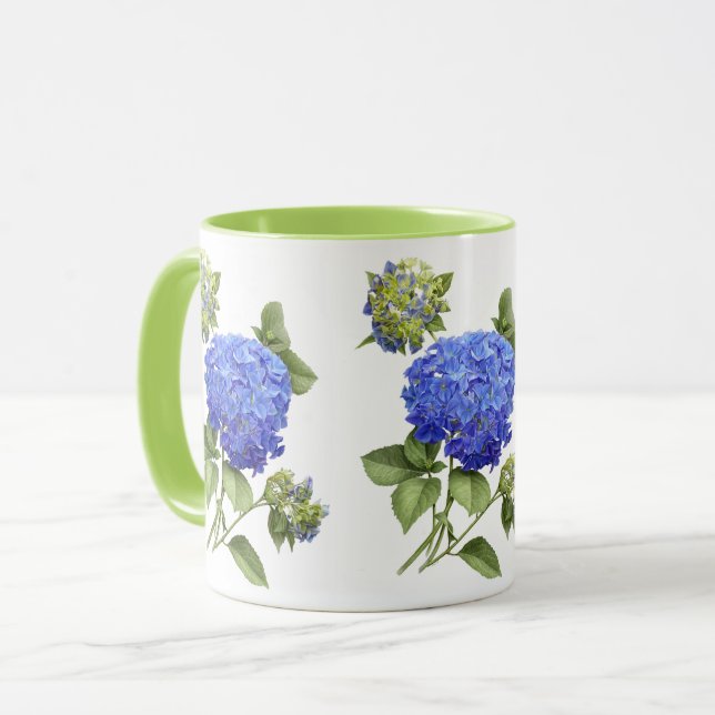 Blue Hydrangeas Tasse (Vorderseite Links)