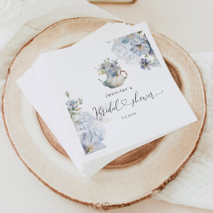Blue Hydrangeas Tee Party Brautparty Serviette