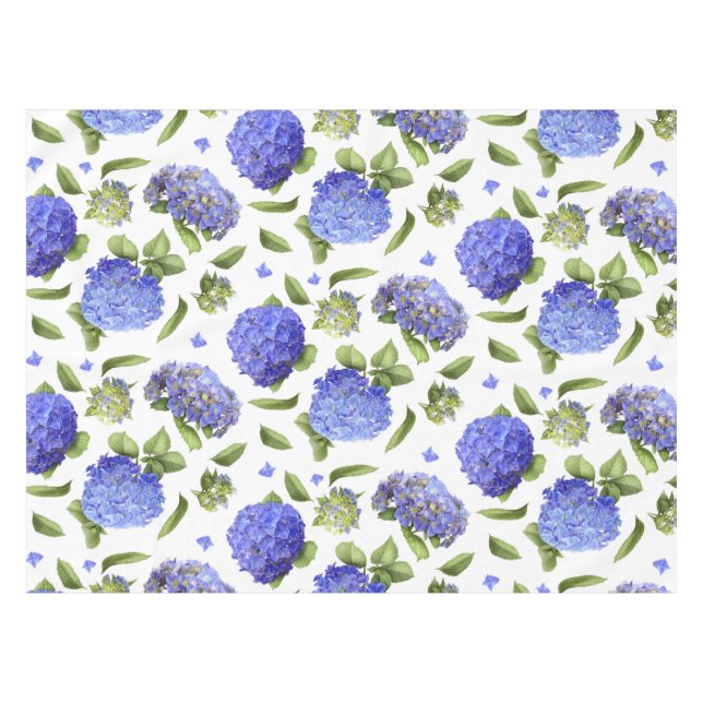Blue Hydrangeas Tischdecke (Vorderseite (Horizontal))