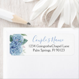 Blue Hydrangeas Watercolor Floral Wedding