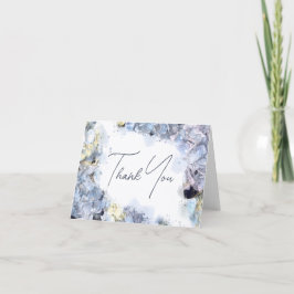 Blue Hydrangeas Watercolor Wedding Vielen Dank Dankeskarte