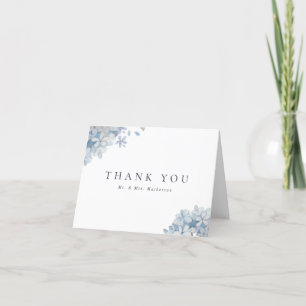 Blue Hydrangeas Wedding Vielen Dank Dankeskarte