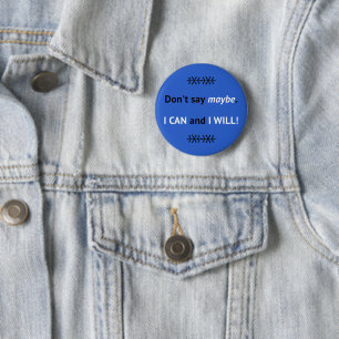 Blue I CAN zitieren inspirierend Button