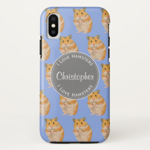 Blue I Liebe Hamsters Hamster Pattern Case-Mate iPhone Hülle