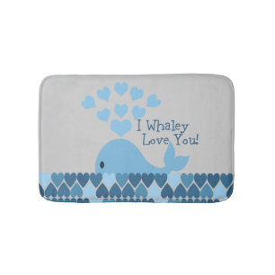 Blue I Whaley Liebe Sie! Badematte