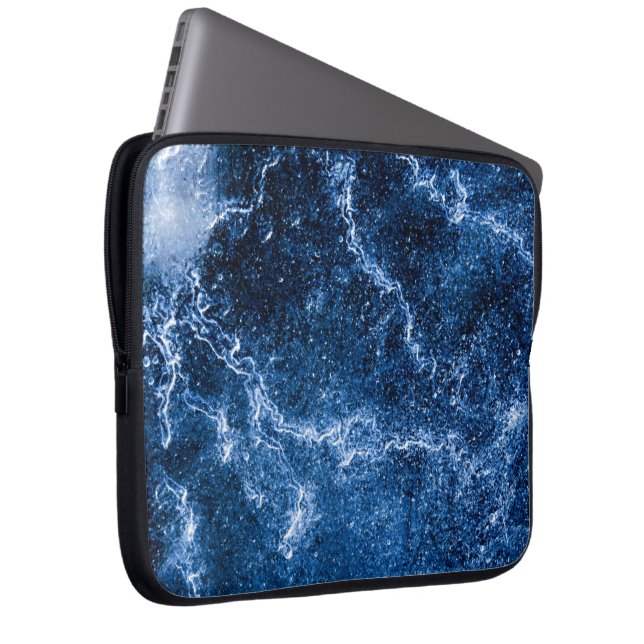 Blue Ice Abstrakt Art Foto Laptopschutzhülle (Vorne Rechts)