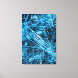 Blue Ice Abstrakt Art Foto Leinwanddruck