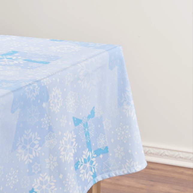 Blue Ice Christmas Pattern Tischdecke (Beispiel)