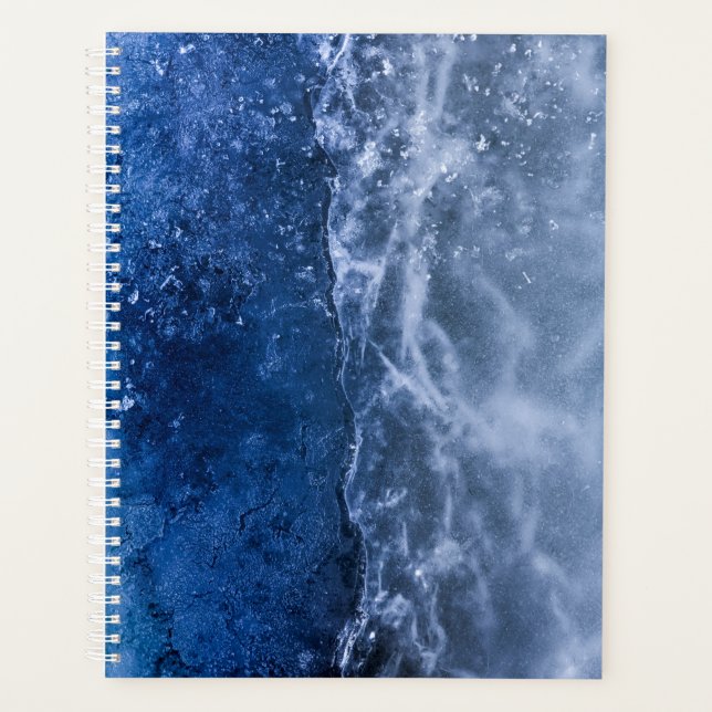 Blue Ice Crack Abstrakt Art Foto Planer (Vorderseite)