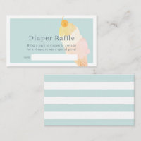 Blue Ice Cream Baby Duschkabine Windeln Raffle Tic