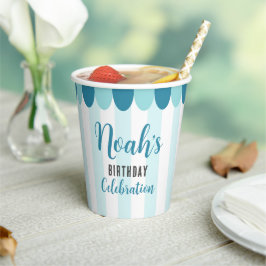 Blue Ice Creme Birthday Party Paper Cups Pappbecher