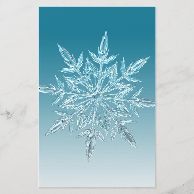 Blue Ice Crystal Briefpapier (Vorderseite)