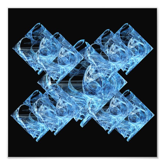 Blue Ice Cubes Fotodruck (Vorne)