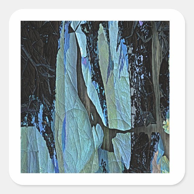 BLUE ICE DESIGN SQUARE STICKER (Vorderseite)