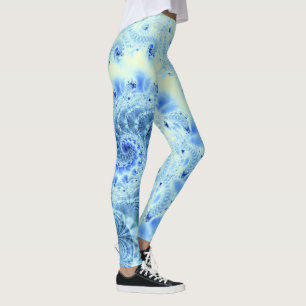 Blue Ice Fraktal Swirl Leggings