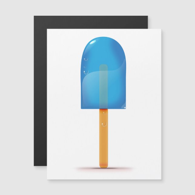 Blue Ice Lolly Magnetkarte (Vorne/Hinten)