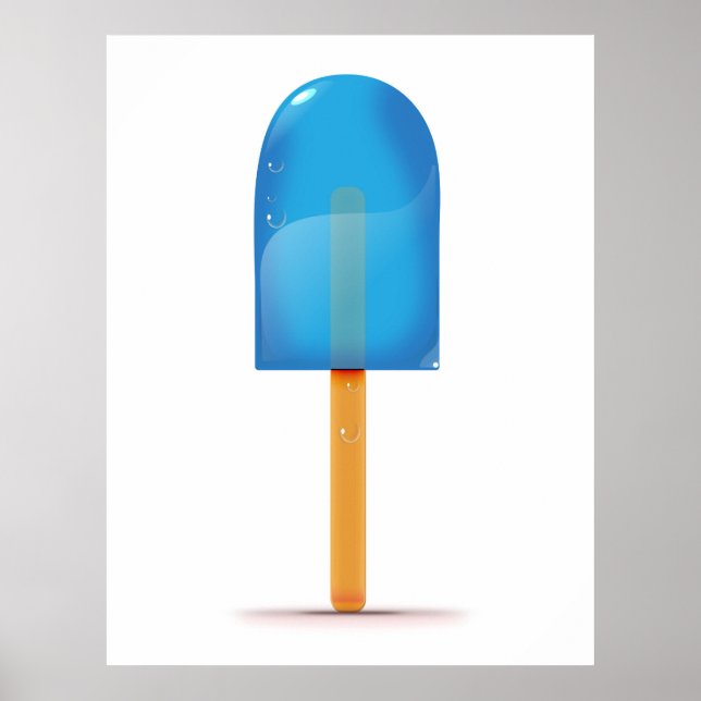 Blue Ice Lolly Poster (Vorne)