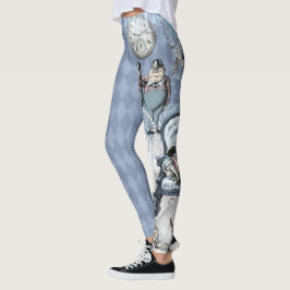 Blue Ice Silver Alice im Wunderland Leggings