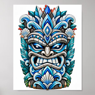 Blue Ice Tiki Wächter Poster