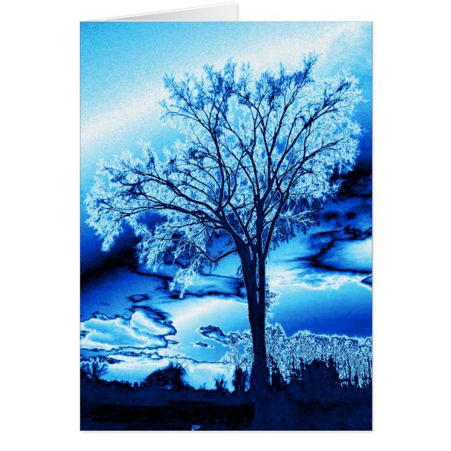 Blue Iced Tree Card (Blauer Tree Card) (Vorne)