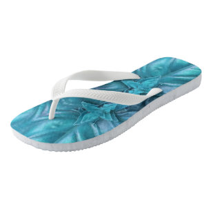 Blue Icing Abstrakt Flip Flops