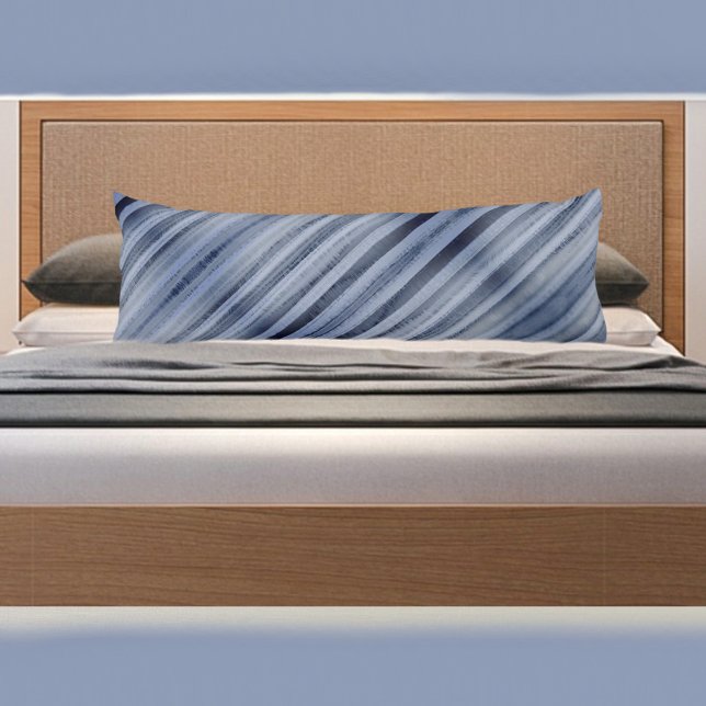 Blue Icy Pale Striping Seitenschläferkissen (Von Creator hochgeladen)