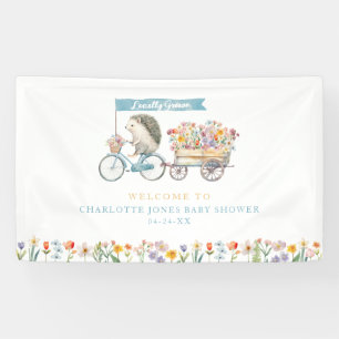 Blue Igel Baby Dusche Begrüßungsbanner Banner