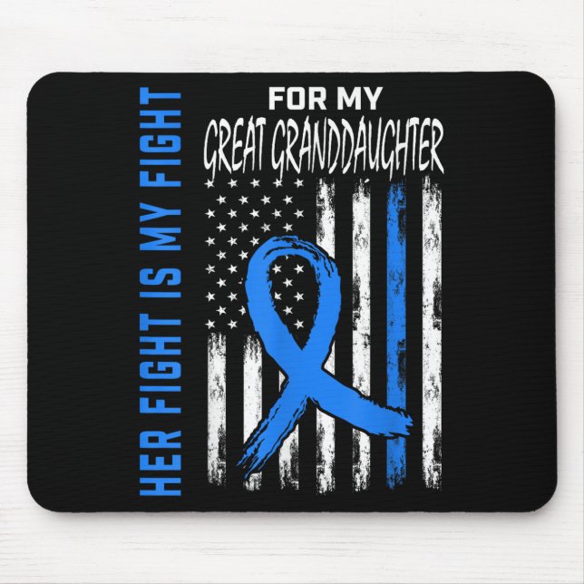 Blue Ihr Kampf Diabetes Bewusstsein Shirt Great Gr Mousepad (Vorne)