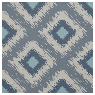 Blue Ikat-Muster Diamond Tribal Print Editierbar Stoff
