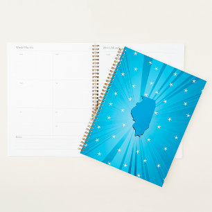 Blue Illinois Spiral Planner Planer