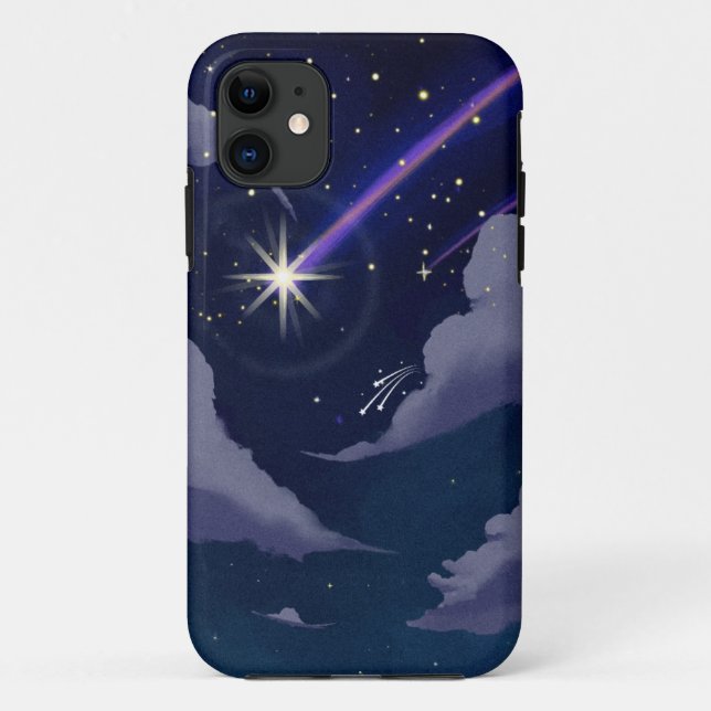 Blue Illustration Star Phone Wallpaper Case-Mate iPhone Hülle (Rückseite)