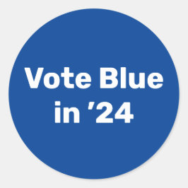 Blue im Jahr 2024 Runder Aufkleber