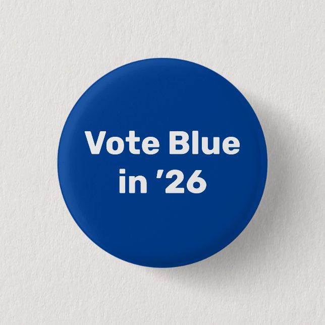 Blue im Jahr 2026 Button (Vorderseite)