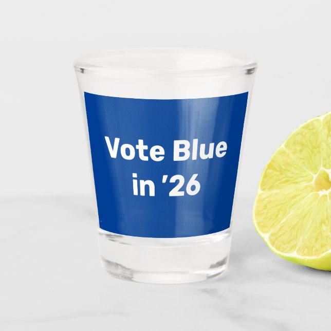 Blue im Jahr 2026 Schnapsglas (Vorderseite)