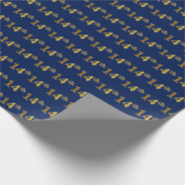 Blue, Imitate Gold 14. (14.) Event Geschenkpapier