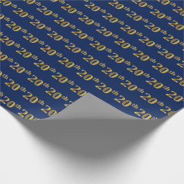 Blue, Imitate Gold 20. (20.) Event Geschenkpapier