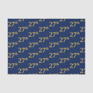 Blue, Imitate Gold 27. (siebenundzwanzigste) Veran Seidenpapier