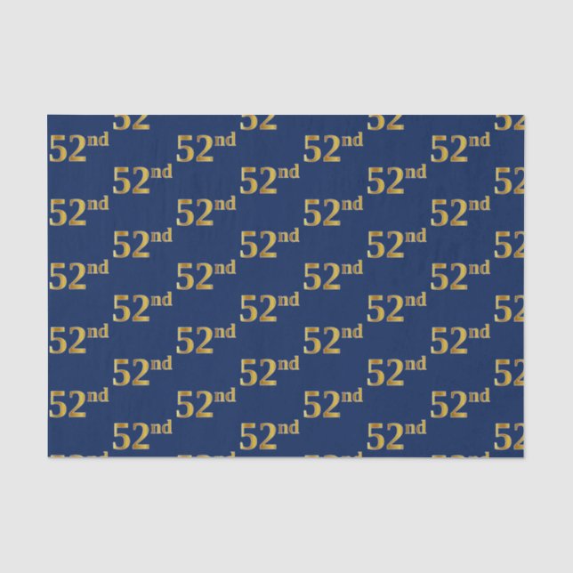 Blue, Imitate Gold 52. (52.) Event Seidenpapier (Vorderseite)