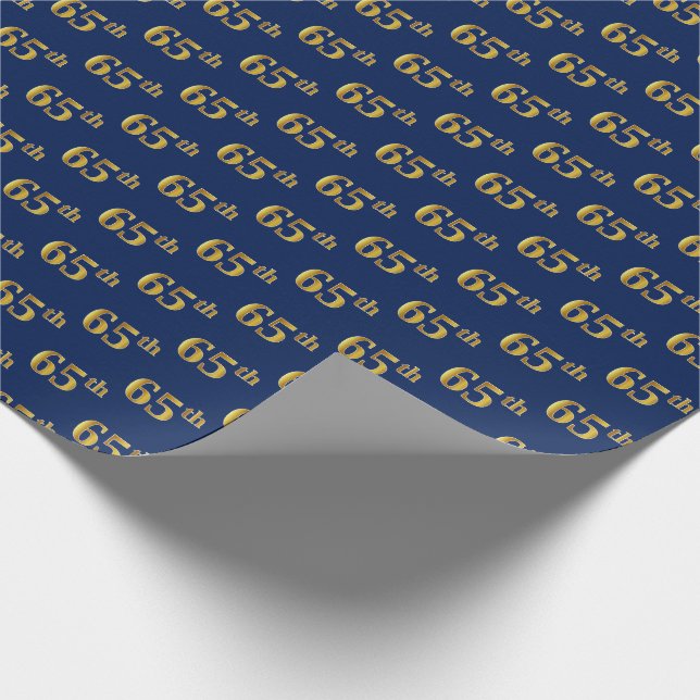 Blue, Imitate Gold 65. (65.) Event Geschenkpapier (Ecke)
