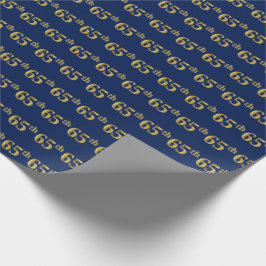 Blue, Imitate Gold 65. (65.) Event Geschenkpapier