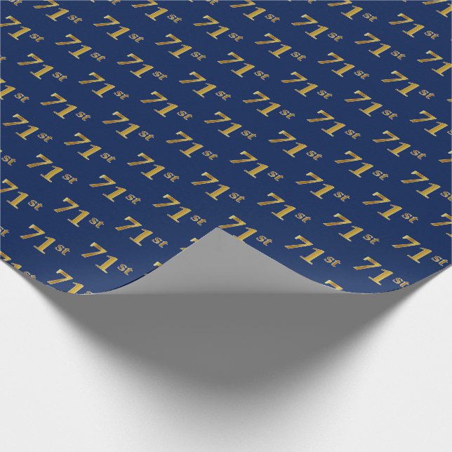 Blue, Imitate Gold 71. (71. Geschenkpapier (Ecke)