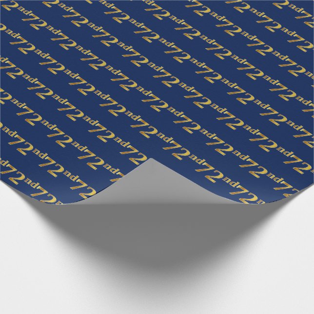 Blue, Imitate Gold 72. (72. Geschenkpapier (Ecke)