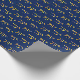Blue, Imitate Gold 75. (75.-5.) Veranstaltung Geschenkpapier