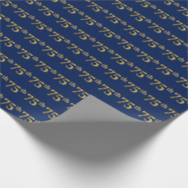 Blue, Imitate Gold 75. (75.-5.) Veranstaltung Geschenkpapier