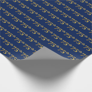 Blue, Imitate Gold 75. (75.-5.) Veranstaltung Geschenkpapier