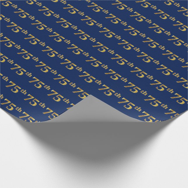 Blue, Imitate Gold 75. (75.-5.) Veranstaltung Geschenkpapier (Ecke)