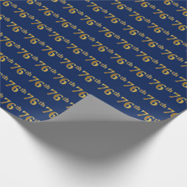 Blue, Imitate Gold 76. (76.-6.) Veranstaltung Geschenkpapier